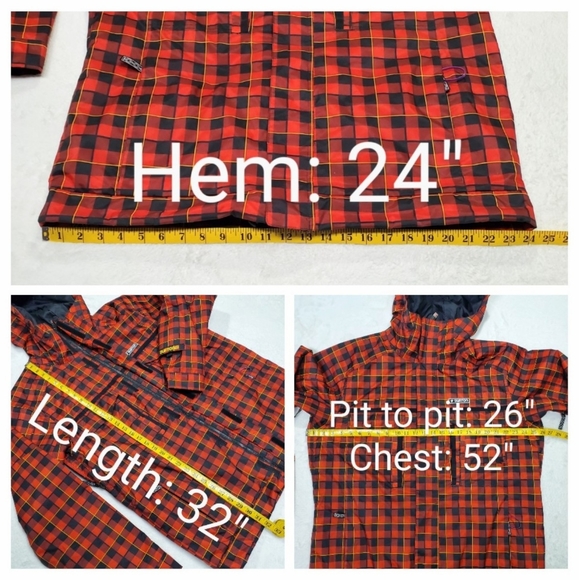 Burton White Collection Bit O Heaven Snowboard Jacket Men's L EUC Plaid - Picture 12 of 12